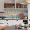 Imitation mosaïque Fonds d'écran auto-adhésif papier peint chambre vitrine fond mur toilette étanche pâte cuisine résistant à l'huile pâtes