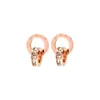 YUN RUO 2020 Fashion Zircoina Inlay Roman Stud Earring Woman Rose Gold Color Titanium Steel Jewelry Girl Gift Party Never Fade8949992