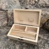 Holz Stash Case Tabak Aufbewahrungsbox Rolltablett Natürliche handgemachte Holz Tabak und Kräuter Aufbewahrungsbox für Rauchpfeifenzubehör