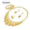 Jewelry necklace sets 24K gold color Dubai luxury for women African wedding gifts bridal bracelet necklace earrings ring jewellery set