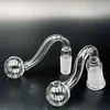 10mm 14mm 18mm narguilés clairs épais brûleur à mazout en verre Pyrex mâle femelle Joint pour tuyau d'eau verre Bong Dab plate-forme bol