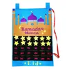Calendrier de l'Aïd Calendrier du compte à rebours du Ramadan avec 30 étoiles réutilisables pour les fournitures de décoration de fête musulmane pour enfants RRD13147