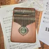 17 Tuşlar Kalimba Başparmak Piyano Yüksek Kalite Ahşap Maun Mbira Vücut Müzik Aletleri ile Öğrenme Kitap Kalimba Piyano