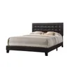 Us Стоковые Спальня Мебель Мебель Кровать в кровать в Espresso PU 26350Q A57