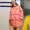 Coton d'hiver Harajuku BF Parka détachable lâche capuche rembourrée longue veste d'hiver femmes streetwear manteau d'hiver femmes 201214