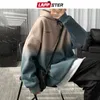 Lappster Men Tie Dye Streetwear Hoodsed Hoodies Heren Big Pockets Pockets Hip Hop Sweatshirts Mannelijke Koreaanse Fashoins Hoodies 201113