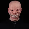 Skräckstalker Clown Mask Cosplay Creepy Monster Big Mouth Teeth Chompers Latex Masker Halloween Party Scary Costume Props 201026