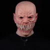 Horror Stalker Clown Mask Cosplay Creepy Monster Big Mouth Teeth Chompers Latex Masks Halloween Party Scary Costume Props 201026