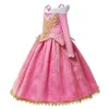 Muababy Girls Deluxe Sleeping Beauty Beauty Princess Costume с длинным рукавом Pageant Party Partment Детская фантазия одеваются Frocks 3- LJ200923