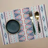 Washable pvc pirnt placemat waterproof oilproof mat pad home Dining kitchen Table Mats