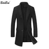 BOLUBAO hiver hommes solide laine mélanges manteau marque de mode hommes chaud épais long laine manteaux affaires décontracté laine mélanges manteau mâle 201120