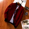 Giacche da uomo giacca da uomo autunno casual color solido cappotto nero navy rosso grigio da baseball abbigliamento marca di baseball m-4xl