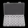 28 Grids Nail Art Storage Box Acrylic Empty Crystal Beads Jewelry Decoration Nail Art Accessories Storage Case Removable