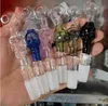 Neueste bunte Schädel Glas Ölbrenner Rohr Pyrex Bong Wasserpfeifen 14mm männlich für Bubbler Wasserpfeifen Bongs