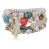 4pcs/set Fashion Multilayer Crystal Stone Party Candy Beads Tassel Bracelets & Bangles Strand PartyStretch Friendship Bracelet for Women WLL536