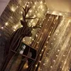3x13x3mled iticle curtain light string fairy light 300クリスマスウェディングホームウィンドウパーティーの装飾220v 8モードY201020