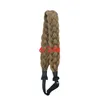 Capelli sintetici Legati a mano Fascia intrecciata Fascia per capelli a cinque fili Larghezza 3,5 cm Parrucche bohémien Treccia
