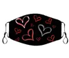 Maschere per il viso regalo di San Valentino Coppia adulta Maschere per San Valentino felici Stampa antipolvere Maschera per bocca regolabile Red Love W0001