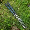 Black Nautilus Butterfly in Knife Trainermesser Black Channel Aluminium + G10 Griff 440 Klinge Buchsensystem taktisches faltbares Edc-Messer