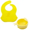 Qshare /Set Baby Dinnery Set voor baby-geleide spenen siliconen babyvoedingkom set LJ201221