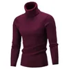 Mäns Tröjor Mens Vinter Varm Turtleneck Sweater Män Vintage Tricot Pull Homme Casual Pullovers Stickad Solid Jumper1