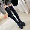 Boots Net Red Elastic Knitted Knee Socks Thick Heel Round Head Women's Hose Thin Autumn And Winter1