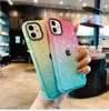 3D Diamond Gradient Color Design Clear Phone Fodraler för iPhone 13 12 11 Mini Pro Max X XR 8 7 6 Plus Shocksäker Soft TPU Tillbaka Skikt