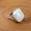 Cluster Rings BaroqueOnly Natural Freshwater Baroque Pearl Ring Retro Style 14K Notes Gold Irregular Shaped Square RFB1