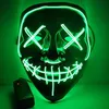 Halloween máscara de terror led brilhante purga eleição rímel traje dj festa acender máscaras brilho no escuro 10 cores suprimentos5011284