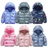 Boys Jackets Children Winter New Fashion Baby Girls Clothes Long Sleeve With Hooded Cartoon Wind Proof Zipper Coat For 2-6Y LJ201017