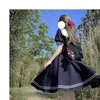 原宿セーラー襟ネイビードレス日本のロリータスウィートボウノット女の子レトロカワイイプレッピースタイル半袖女性