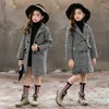 Frühling Herbst Mädchen Haarige Casual Jacken Oberbekleidung Mode Plaid Jacke Windjacke Kinder Kleidung Nette Mädchen Mantel 4-14Y 201106