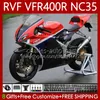 Ciało dla HONDA RVF VFR 400 RVF400 R 400RR VFR 400R 94-98 80NO.194 VFR400 R RVF400R NC35 V4 Red Blue Blk 1994 1995 1996 1997 1998 VFR400RR VFR400R 94 95 96 97 98 Zestaw do obróbki