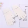 Otoño / invierno antideslizante cálido pantalla táctil guantes para hombres Térmico de faux de lana de las mujeres Mittens 2pcs a par369N520B256D
