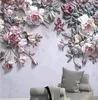 Aangepaste foto behang papel de parede reliëf rose covering muurschilderingen 3D vloeren muurschildering muurpapier home decor waterdicht