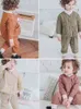 Winter Leuke meisjes gewatteerde warme kleding sets kinderen jongens dikker trui en dikke broek 2 stks jongen pak voor kleuterschool 2111224