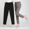 Middleaged Autumn New Style Mormor Native Pujiang Women's Elastic Midje Casual Pants LooseF T200422