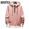 Sonbahar Erkekler Hoodies Sweatshirt Erkekler Uzun Kollu Fermuar Yaka Hip Hop Harajuku Kapüşonlular Kazak Man Hoodie Japon Streetwear5XL Y200930