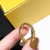 Modeontwerper Ring Goud Letter Band Ringen Bague voor Lady Vrouwen Luxe Designer Ring Letter Liefde Lederen Sieraden Party Gold Ring6772832