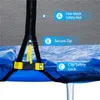 10ft 레크리에이션 Trampolines 안전 인클로저 그물 방수 점프 매트 간단한 사다리 최대 무게 용량 330 파운드 3-4 아이들