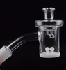 Cam UFO Carb Cap Aydınlık Terp İnci Ball ile Bilimsel Ortak 4mm Beyaz Opak Alt Kuvars Banger Tırnak Düz Üst 10mm 14mm 18mm