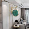 Meisd Resin 3D настенные часы висит ретро двойные боковые вращающиеся часы оленя дизайн украшения гостиной гостиной Horloge 220115