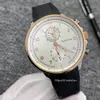 2021 Sportarmbandsur herrklockor Gummiarmband kronograf orologio di lusso Blue face Luxusuhr Quartz Japan urverksur