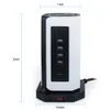 Multiple Vertical Power Strip EU Electrical Plug Outlet 9 Way Socket Tower USB-C Ports 2m Cable Surge Short Circuit Protection video port light independent
