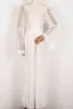 Vestidos de maternidad atractivos blancos para fotos de encaje fotográfico vestido de embarazo de fotografía accesorios flae manguito mujeres embarazadas Gown G220309