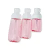 6pc 30ml 60ml 100mlの携帯用ピンクのスプレーボトル香水液の詰め替え可能なプラスチック旅行化粧品ポンプボトル