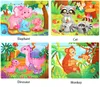 Mini tamanho 15 * 10cm crianças brinquedo madeira madeira quebra-cabeça 3D quebra-cabeça para crianças bebê cartoon animal / tráfego puzzles brinquedo educativo