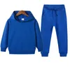 Solide Bébé Garçon Vêtements Costumes Casual Bébé Fille Vêtements Ensembles Enfants Costume Sweats À Capuche Pantalon De Sport Automne Enfants Ensemble 201127