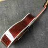 Custom 6 Strings 40 polegadas AAAAA Todos Sólidos Guitarra Elétrica Acústica Cocobolo Lado De Bolita Fingerboard Mogno Pescoço