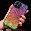 Gradient Glitter Premium Rhinestone Case Luxury Designer Women Defender Telefonfodral för iPhone 12 11 Pro XR XS Max 8 Telefon Back Cover